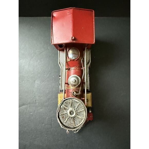 Metal Classic Locomotive Christmas Holiday Table Top Decor Model Train Red 10” - Picture 3 of 9